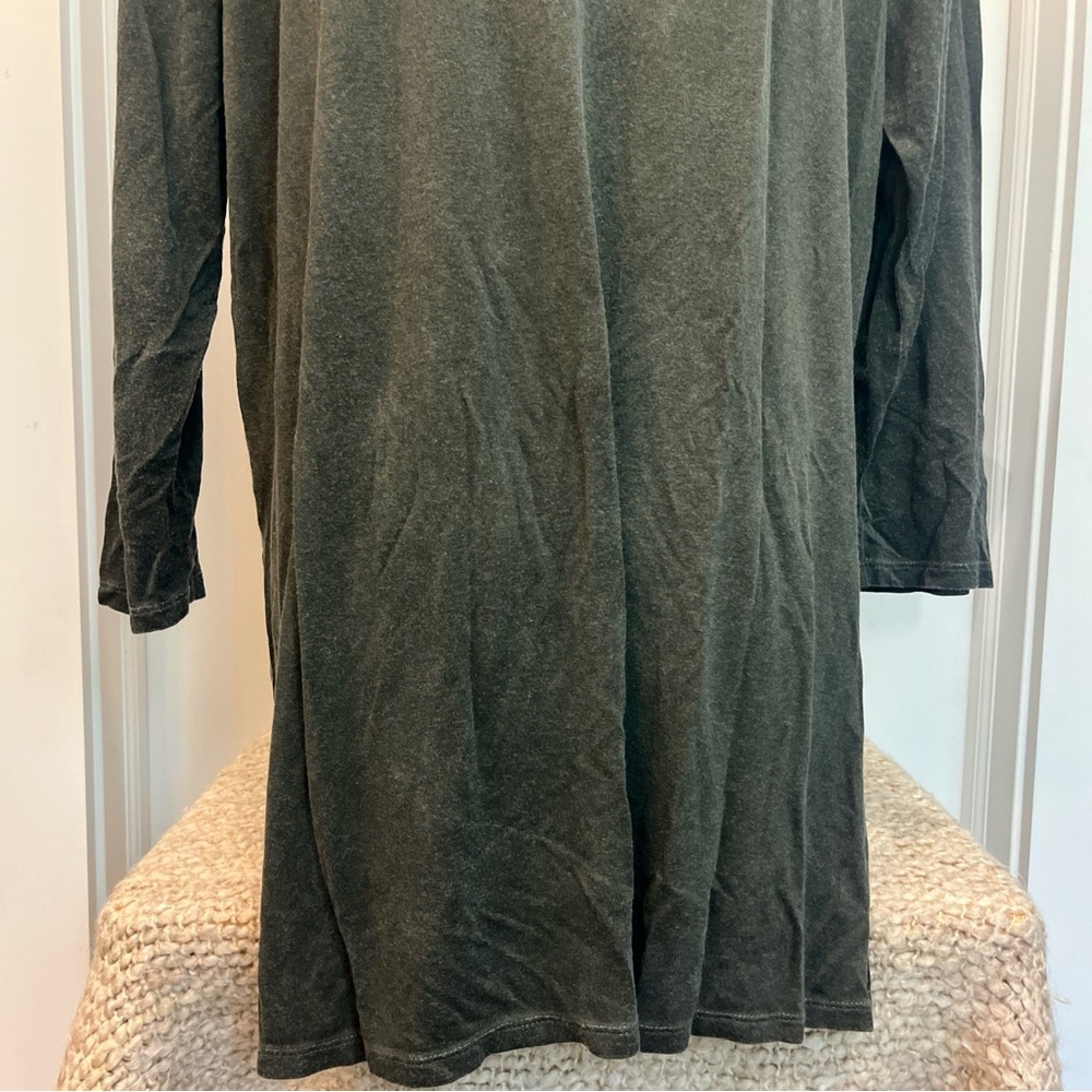 Dantelle Women’s Long Sleeve Top Side Slit Pullover Shirt Size 1X XL Green - Picture 7 of 9